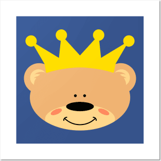 Teddy bear with Crown Posters and Art